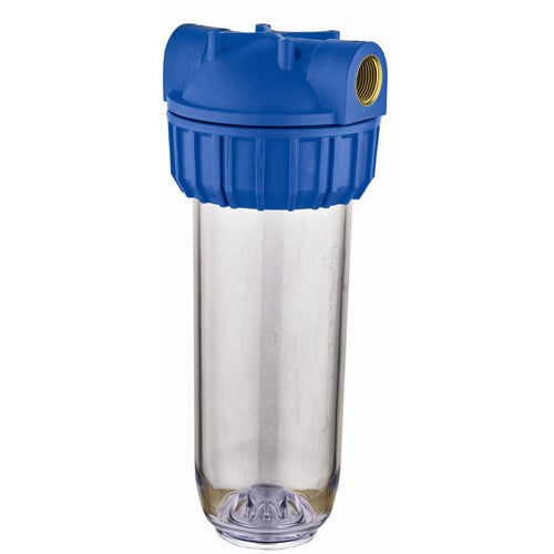 Kristal 10 inch – Filtru apa casnic, corp transparent, 1”, suport si cheie incluse