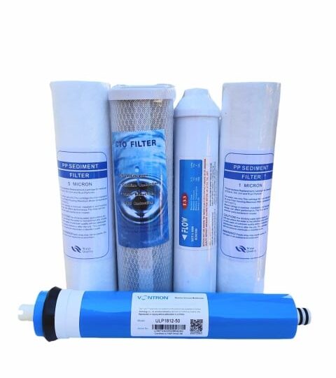 Set consumabile osmoza – 5 filtre cu membrana 50 GPD inclusa