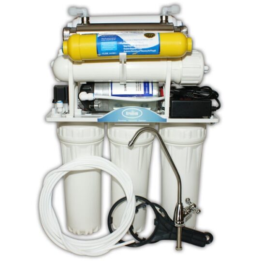 Sistem de osmoza inversa cu pompa booster, remineralizare, bioceramic si UV Light 50GPD