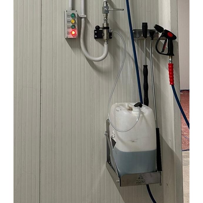 Suport din inox pentru bidoane de detergent Greutate maxima 25 kg