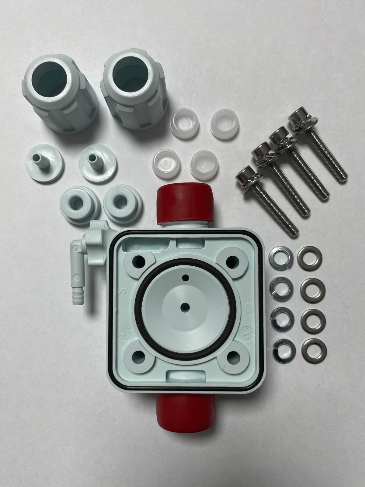 Cap pompa HYDRA – Cap pompa PVC complet cu biela ceramica pentru pompe dozatoare