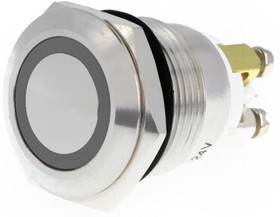 Buton inox cu impuls – buton antivandalism dual LED verde-rosu pentru self-service